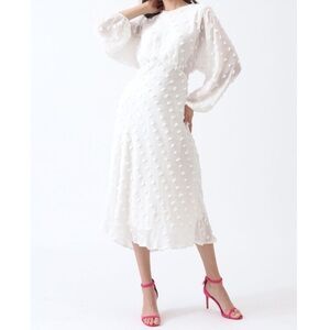 Chicwish | Cotton Candy Sheer Maxi Dress In White Size XS NWT